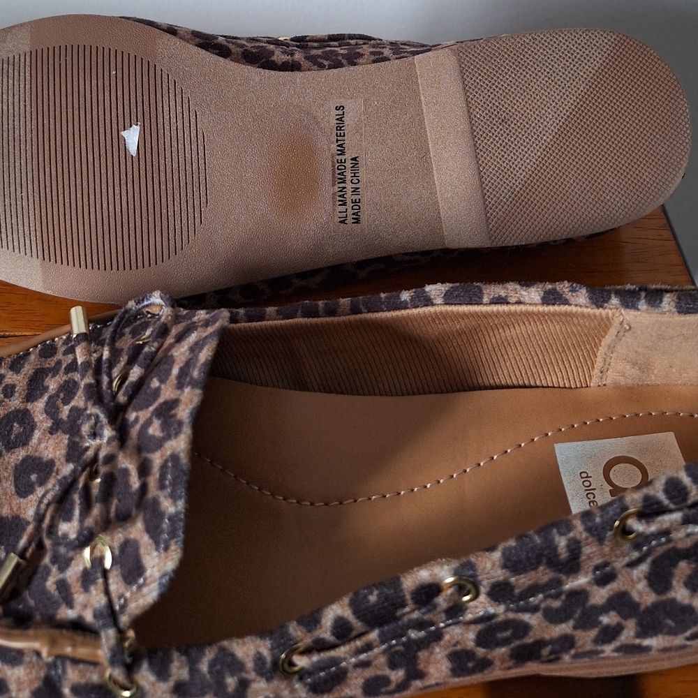 Dolce Vita Animal Print Loafers Size 7.5 - Picture 10 of 11
